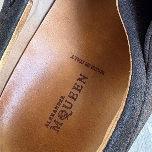 Alexander McQueen, black and brown slip on main image 10